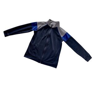 Old Navy Active Go-Dry Color-Block Velour-Trim Track Jacket Full Zip L 10-12